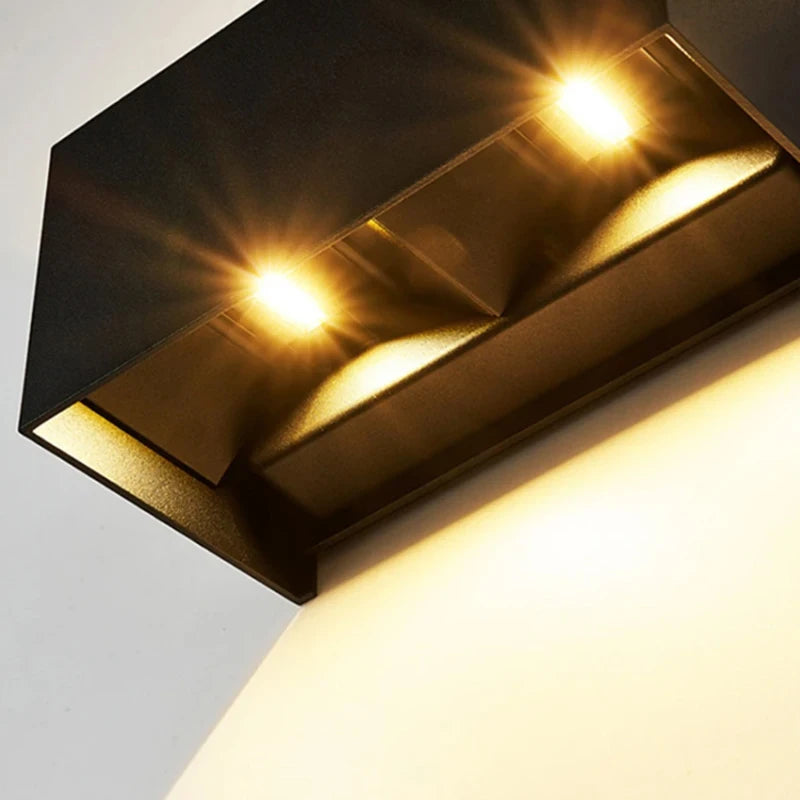 Aluminum LED Wall Lamp Outdoor Waterproof IP65 Interior Wall Light 12W24W Porch Garden Lights Living Room Street Stairs Lighting