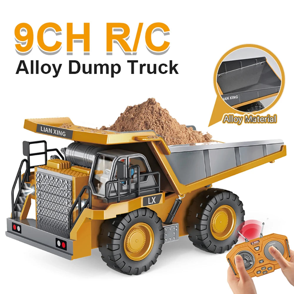1: 20 Electric Engineering Remote Control Vehicle Simulation Excavator Dump Truck Bulldozer Toy Children's Holiday Gift
