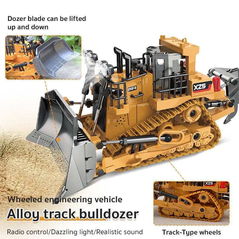 1: 20 Electric Engineering Remote Control Vehicle Simulation Excavator Dump Truck Bulldozer Toy Children's Holiday Gift