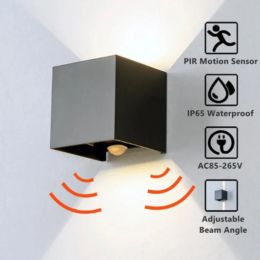Aluminum LED Wall Lamp Outdoor Waterproof IP65 Interior Wall Light 12W24W Porch Garden Lights Living Room Street Stairs Lighting